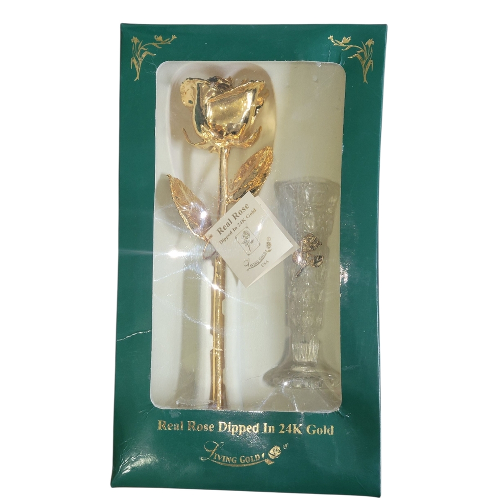24K Gold Dipped Real Rose